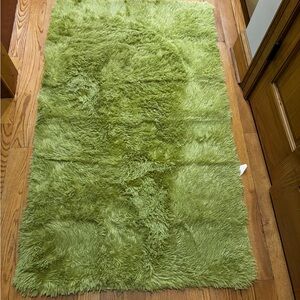 Green Shaggy Area Rug